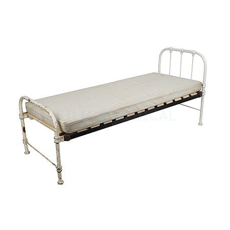 Cream Rusted Bed  Rail Headboard